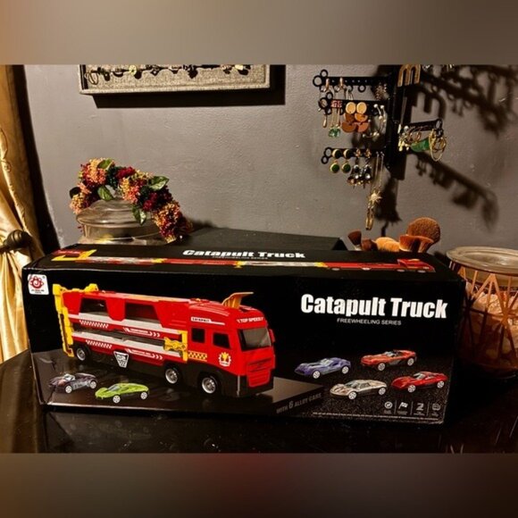 Catapult Truck Freewheeling Series Toy Set - Red